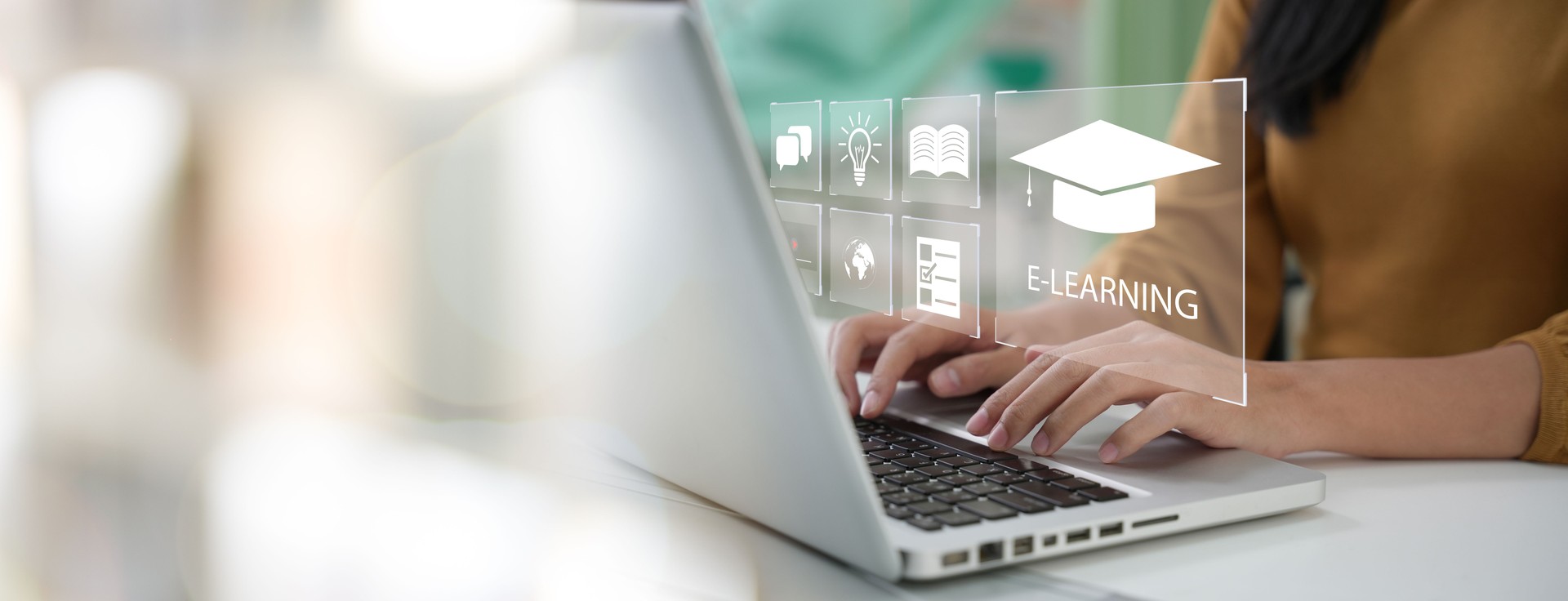 Education Distance E-learning Online Learning Personal development concept.